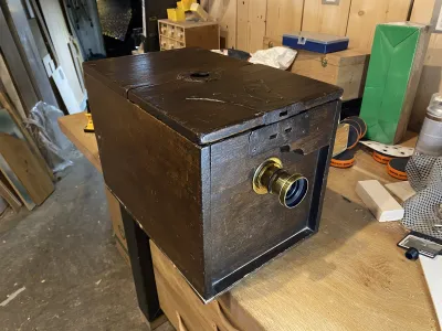 The camera looking finished and like a piece of antique at the same time!